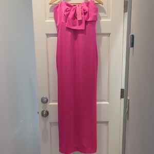 NWT Lilly Pulitzer Carlynn Satin Maxi Bow Dress